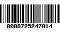 Código de Barras 0008725247014