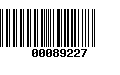 Código de Barras 00089227