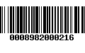 Código de Barras 0008982000216