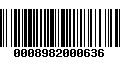 Código de Barras 0008982000636