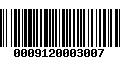 Código de Barras 0009120003007