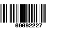 Código de Barras 00092227