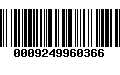 Código de Barras 0009249960366