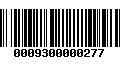 Código de Barras 0009300000277