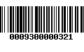 Código de Barras 0009300000321