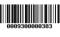 Código de Barras 0009300000383