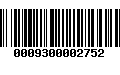 Código de Barras 0009300002752