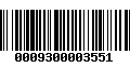 Código de Barras 0009300003551