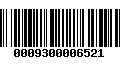 Código de Barras 0009300006521