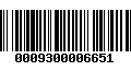 Código de Barras 0009300006651