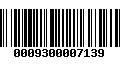 Código de Barras 0009300007139