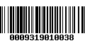 Código de Barras 0009319010038