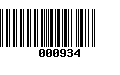 Código de Barras 000934