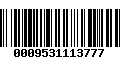 Código de Barras 0009531113777