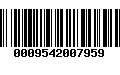 Código de Barras 0009542007959