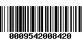 Código de Barras 0009542008420