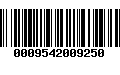 Código de Barras 0009542009250