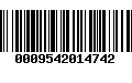 Código de Barras 0009542014742