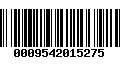 Código de Barras 0009542015275