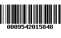 Código de Barras 0009542015848