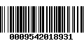 Código de Barras 0009542018931