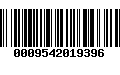 Código de Barras 0009542019396