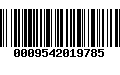 Código de Barras 0009542019785