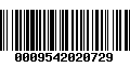 Código de Barras 0009542020729