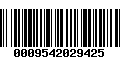 Código de Barras 0009542029425