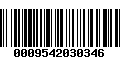 Código de Barras 0009542030346