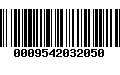 Código de Barras 0009542032050