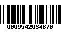 Código de Barras 0009542034870