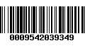 Código de Barras 0009542039349