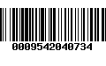 Código de Barras 0009542040734