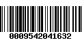 Código de Barras 0009542041632