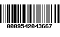 Código de Barras 0009542043667