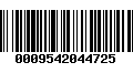 Código de Barras 0009542044725