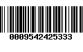 Código de Barras 0009542425333