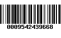 Código de Barras 0009542439668