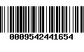 Código de Barras 0009542441654