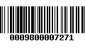 Código de Barras 0009800007271