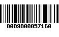 Código de Barras 0009800057160