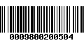 Código de Barras 0009800200504