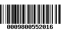 Código de Barras 0009800552016