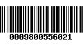 Código de Barras 0009800556021