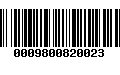 Código de Barras 0009800820023