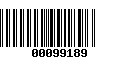 Código de Barras 00099189