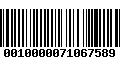 Código de Barras 0010000071067589