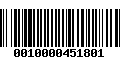 Código de Barras 0010000451801