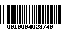 Código de Barras 0010004028740